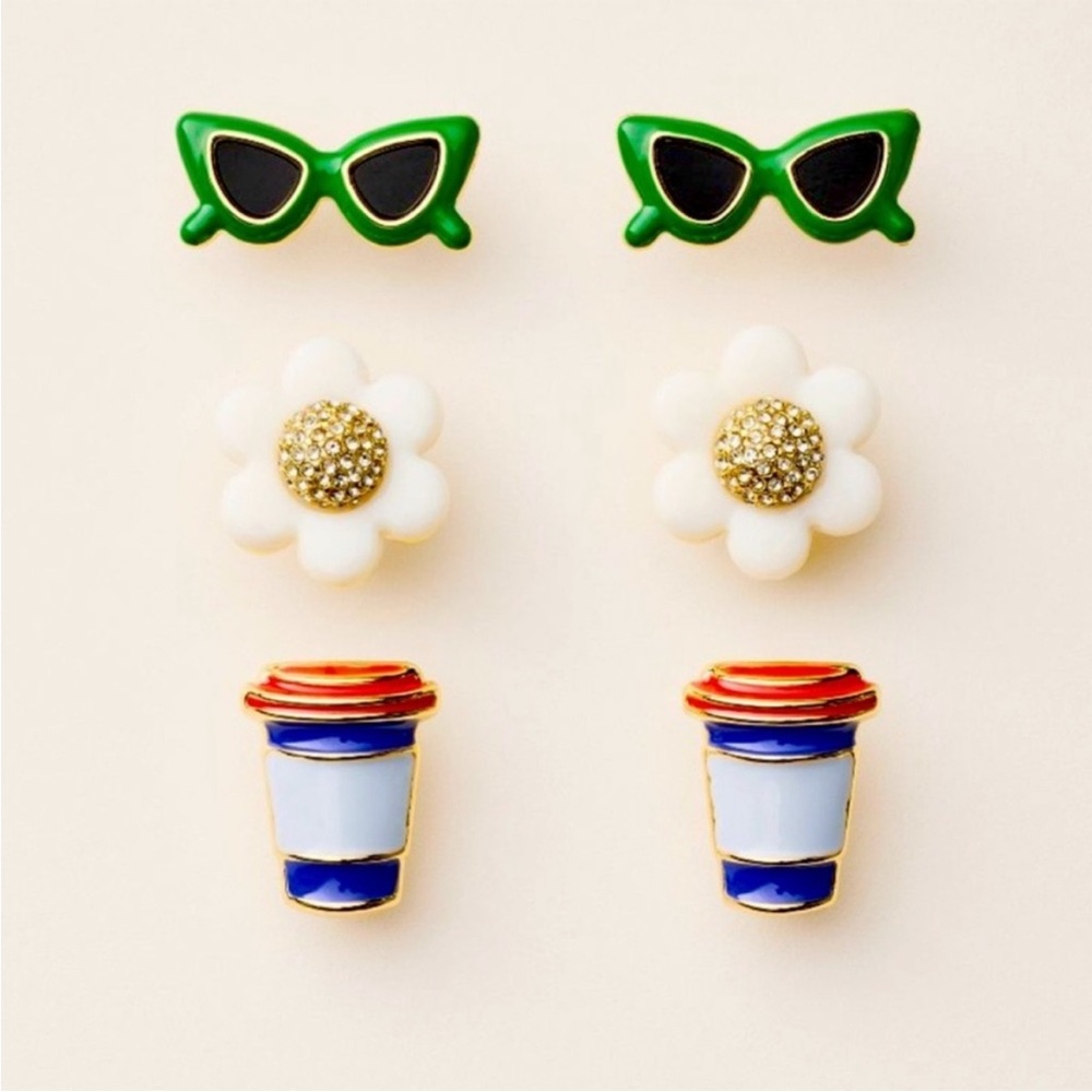 Kate Spade NY x Target | 3 Pairs Earrings Set | Sunglasses Coffee